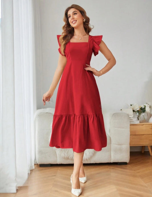 Vestido rojo casual
