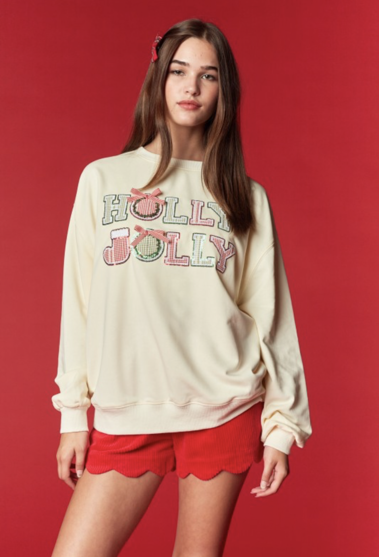 Suéter Holly Jolly Crema