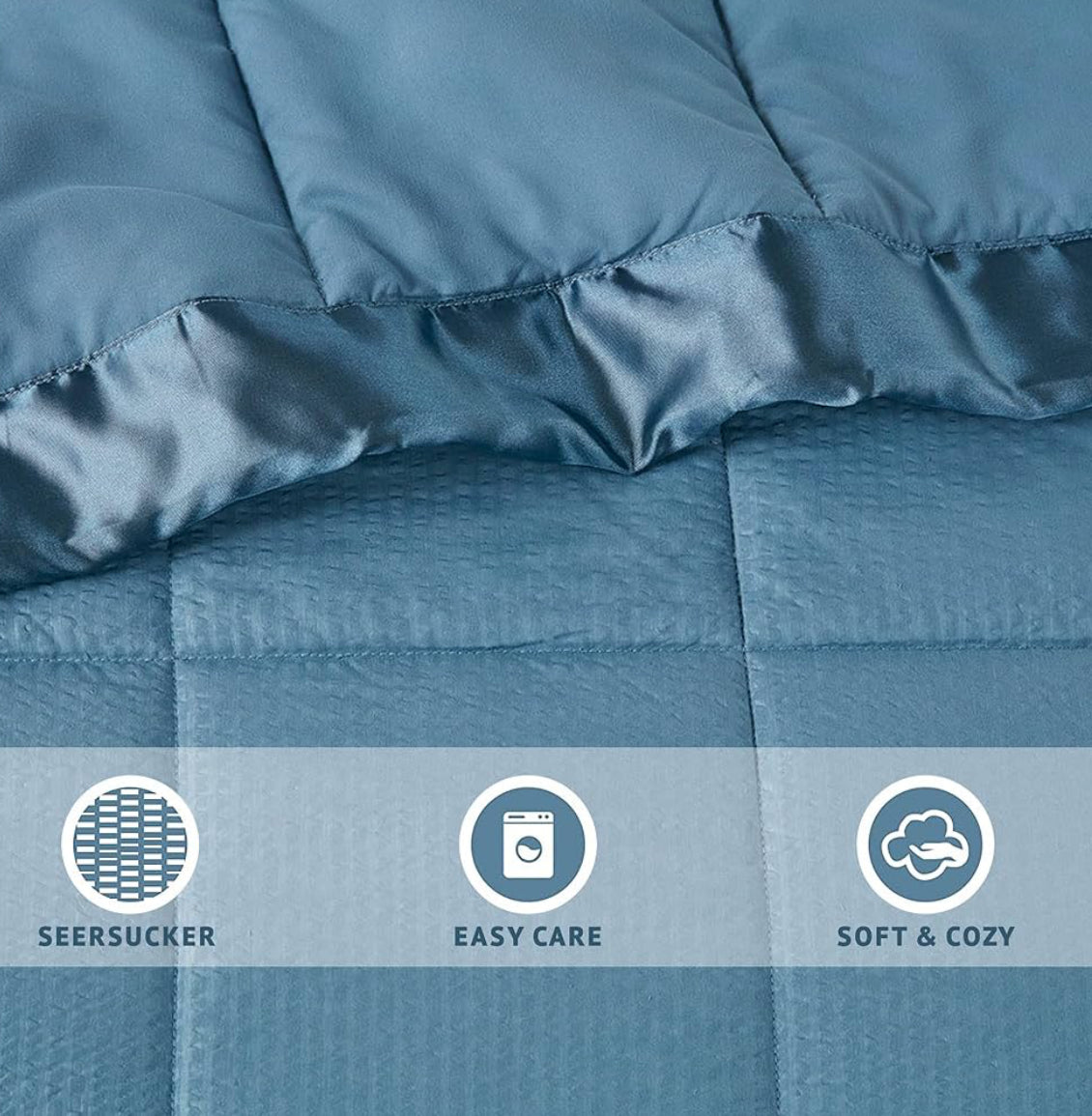 Madison Park Cambria Down Alternative Blanket Oversized King Slate Blue - King