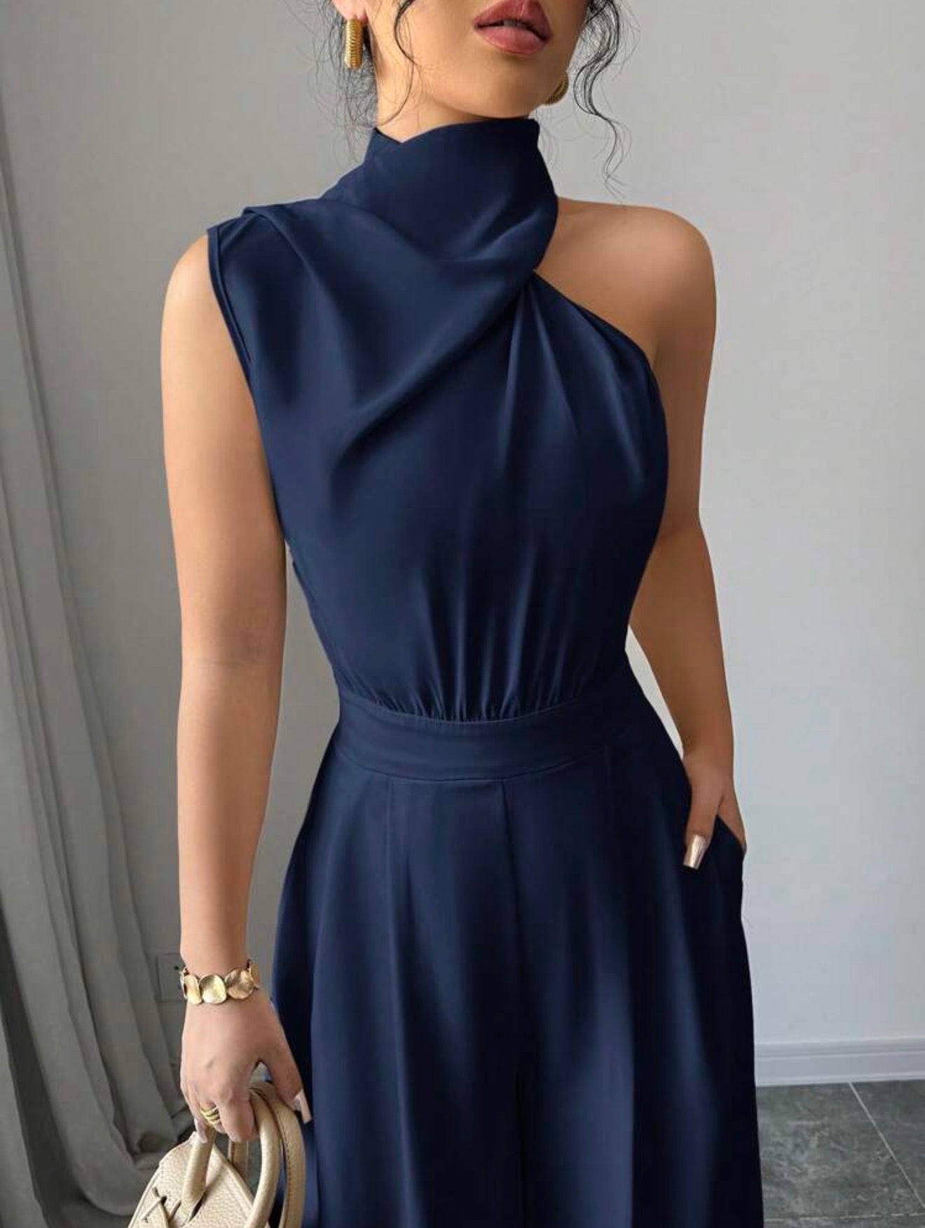 Jumpsuit azul marino elegante