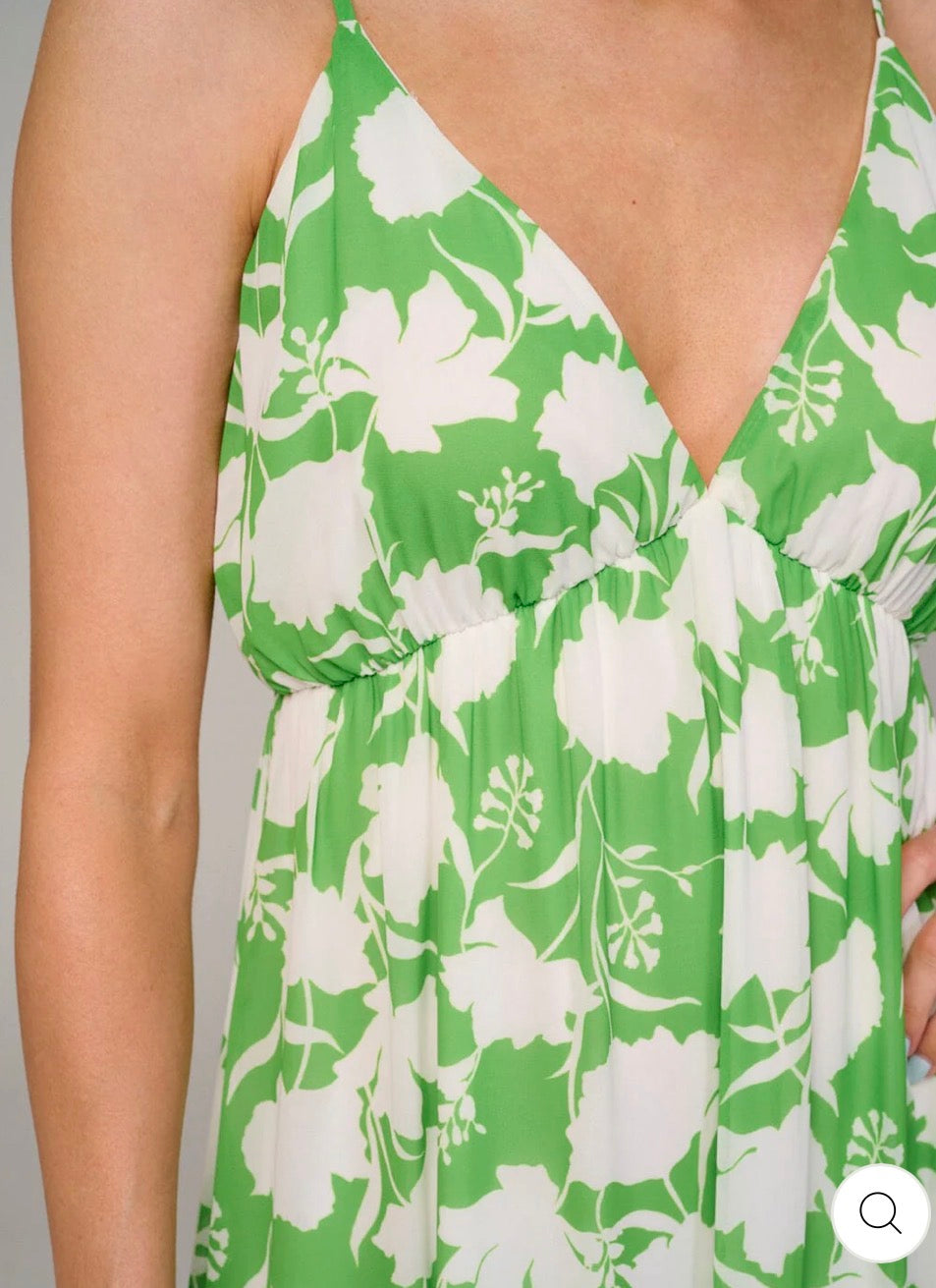 Vestido verde maxi de tirantes