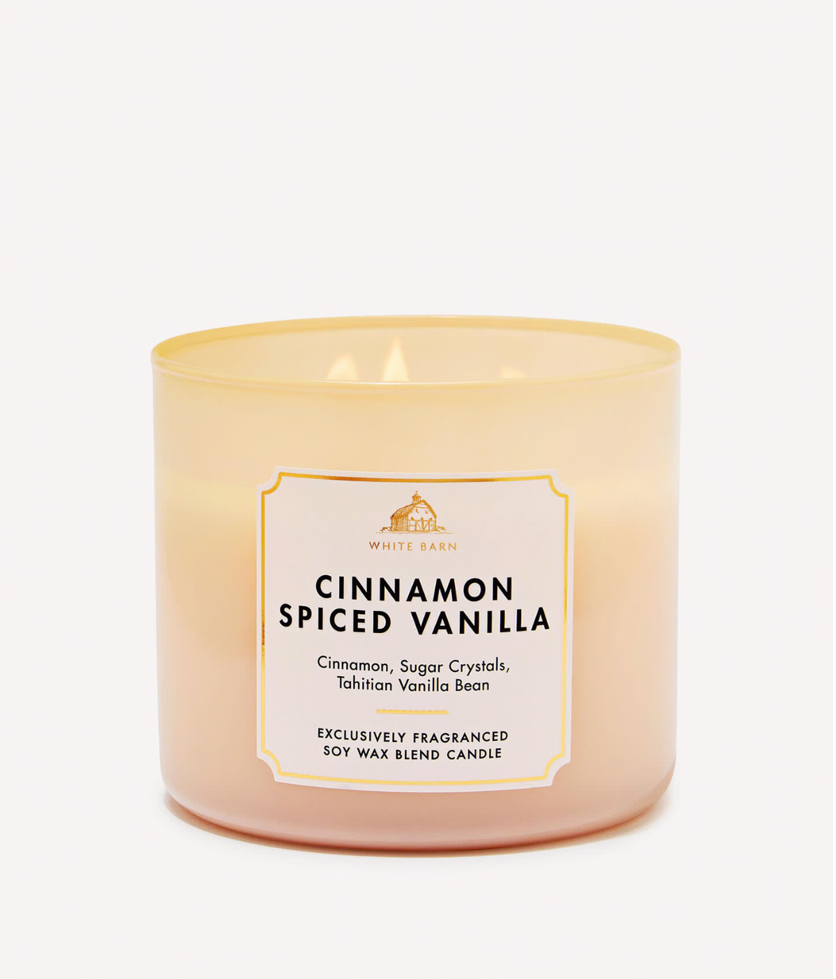 Cinnamon Spiced Vanilla - 3-Wick Candle - White Barn