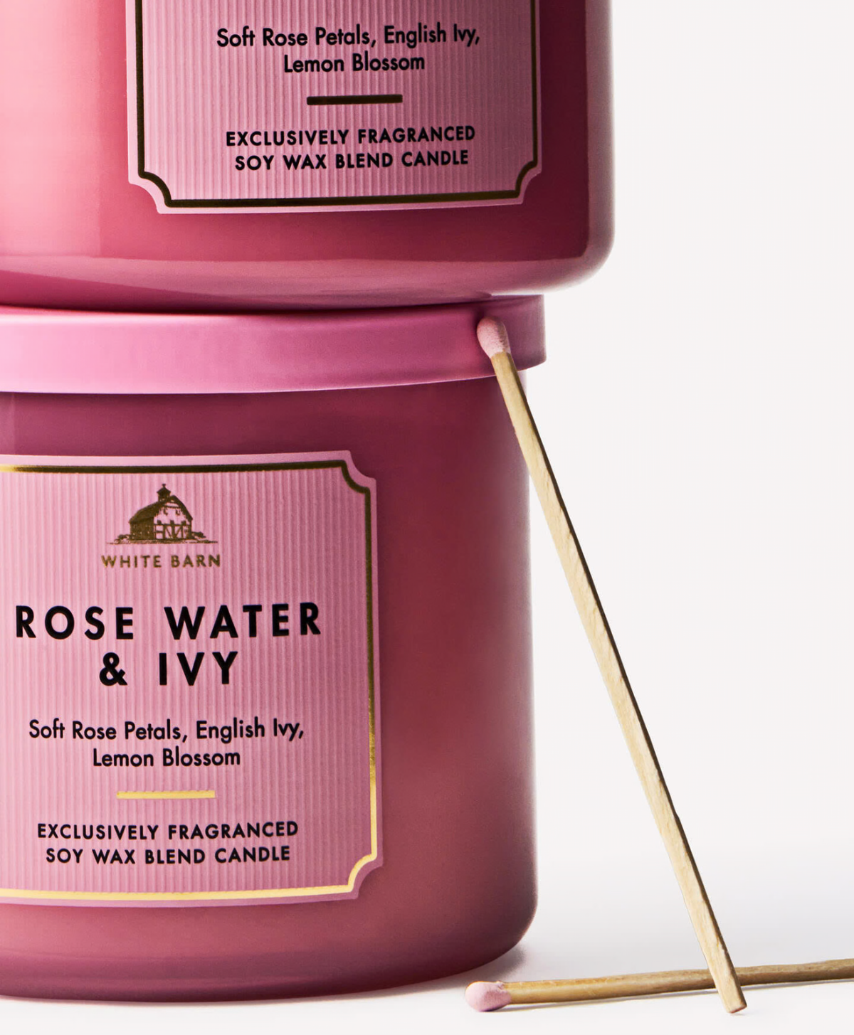 Rose water and Ivy candle  3-wick candle - White Barn