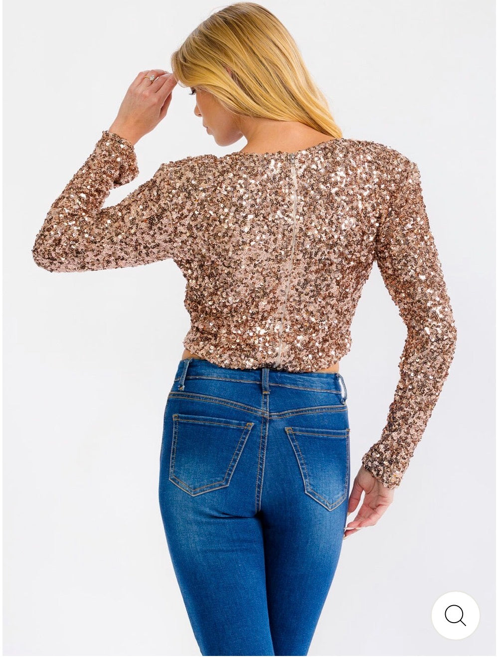 Camisa dorada manga larga