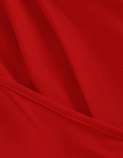 Jumpsuit casual rojo escote en espalda