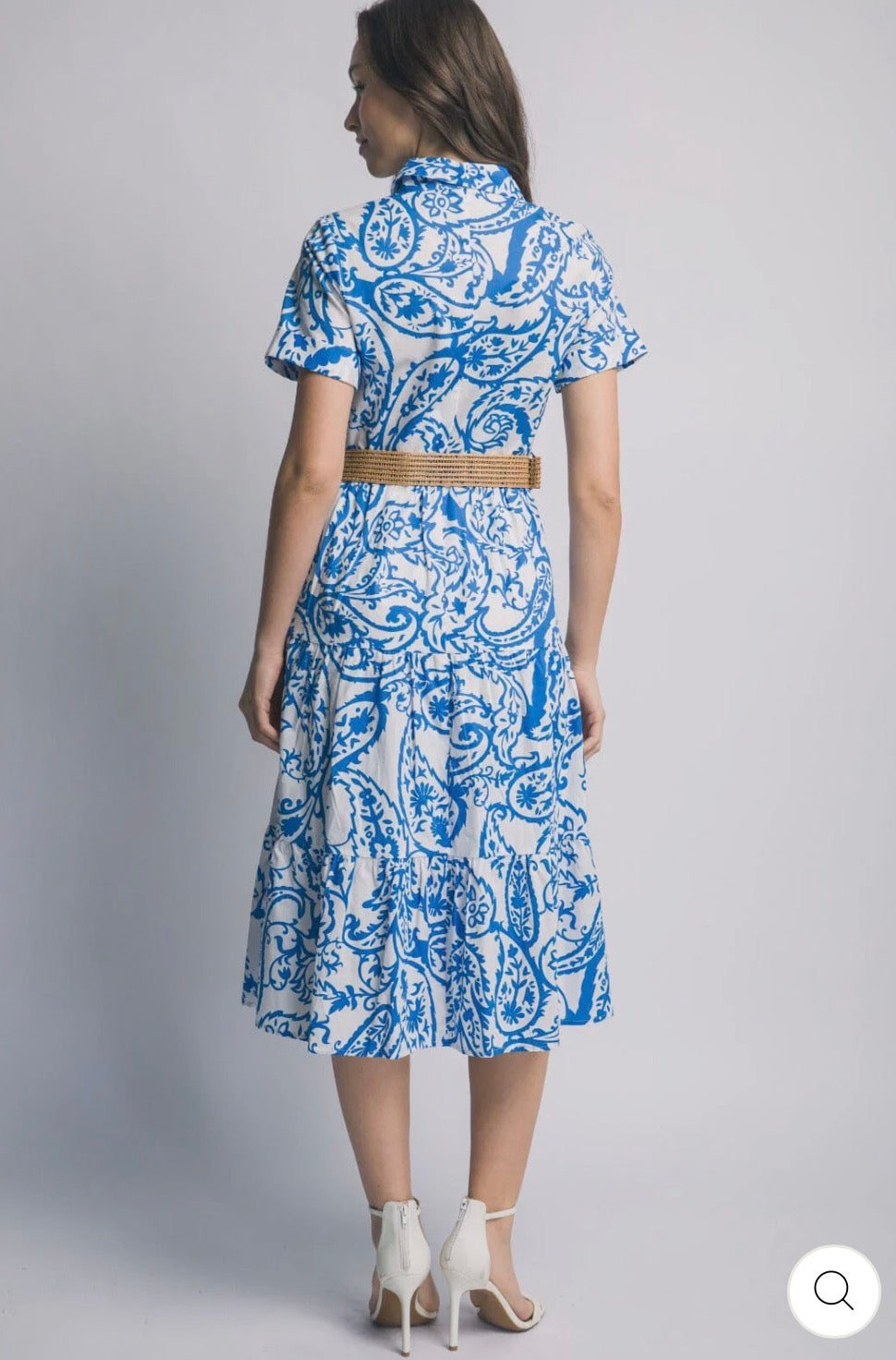 Vestido MIDI camisero azul y blanco