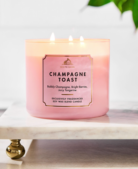 Champagne toast - 3-Wick Candle - White Barn