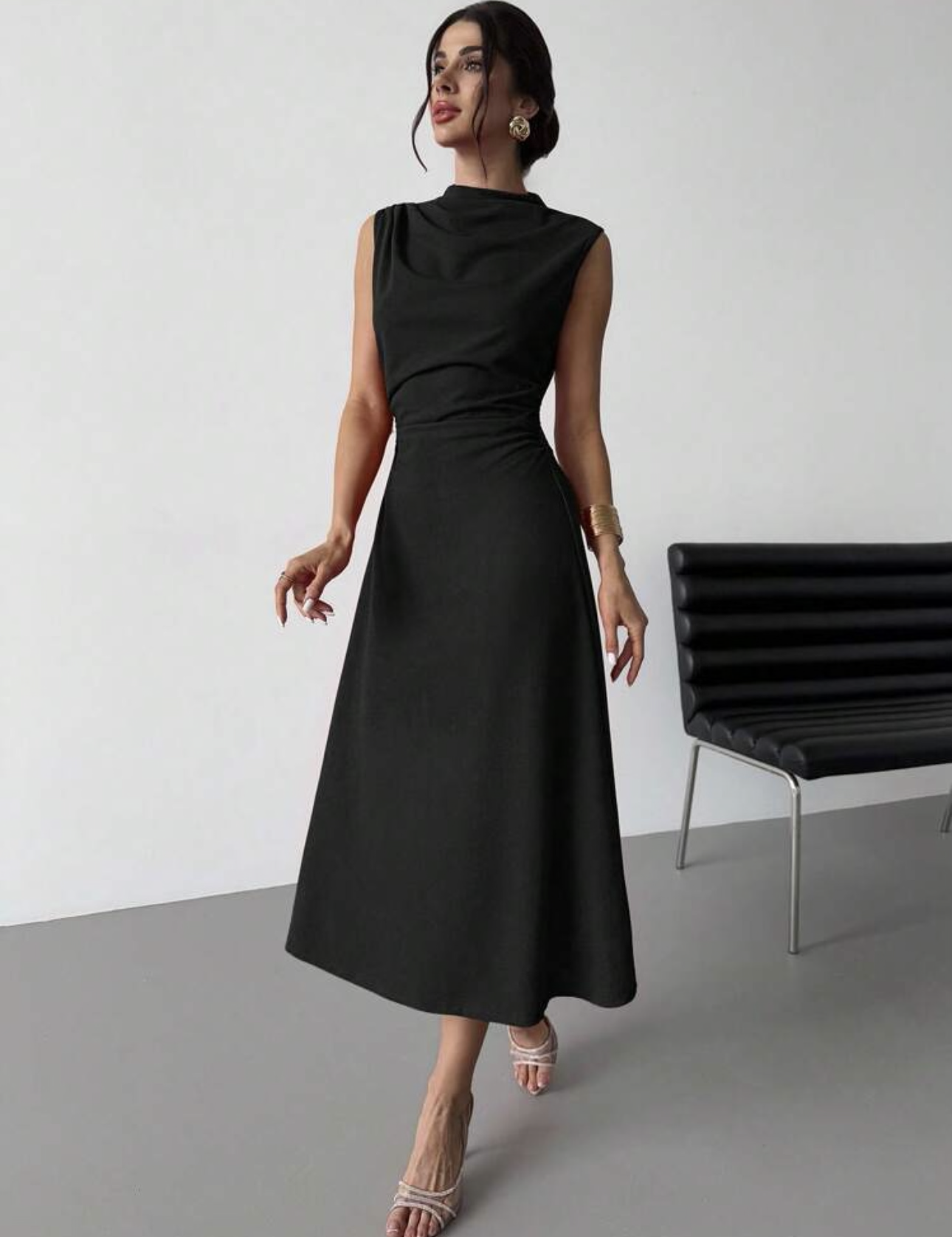 Vestido negro largo elegante