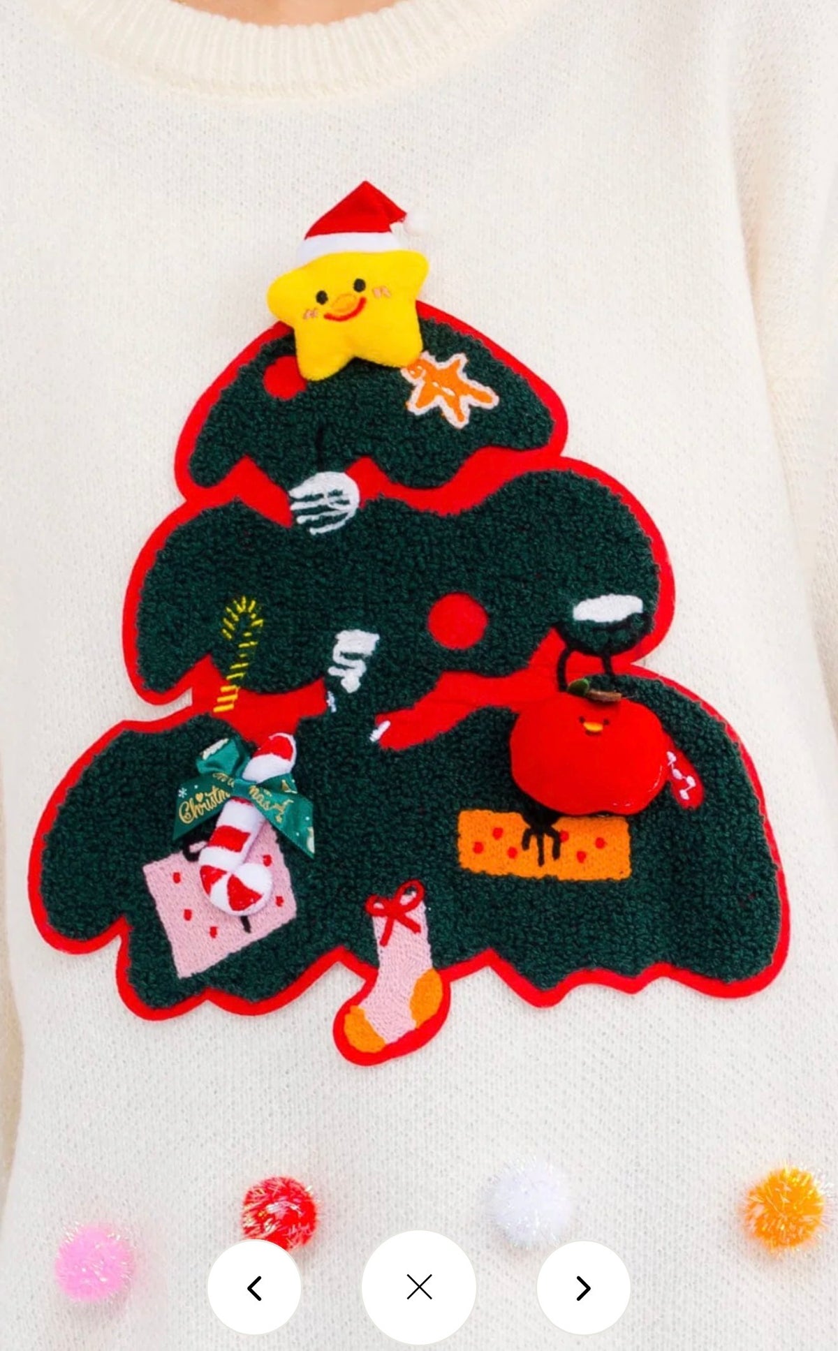 Suéter Navidad blanco con arbolito