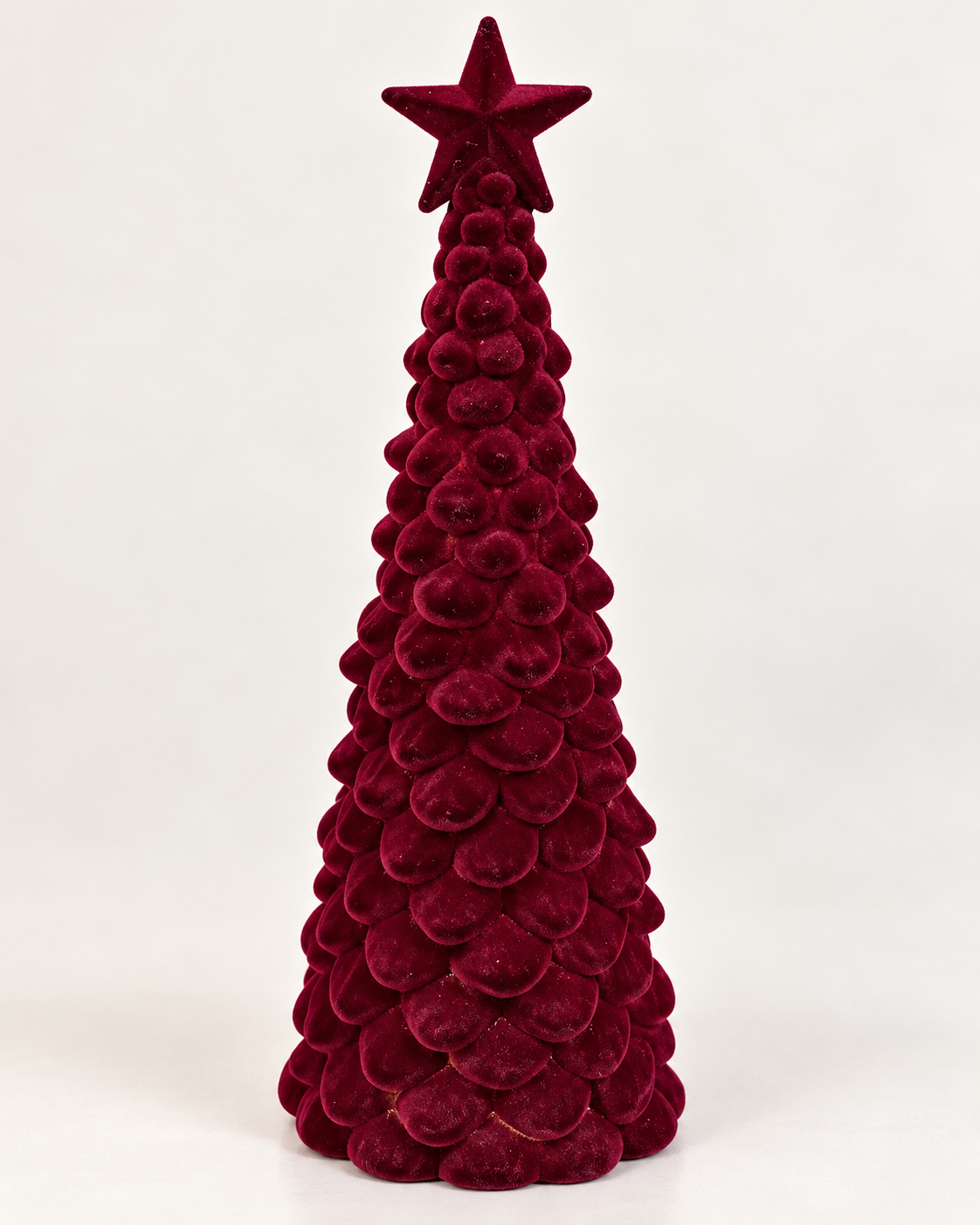 Árbol Navideño Velvet Borgoña con Luz 37 cm de alto