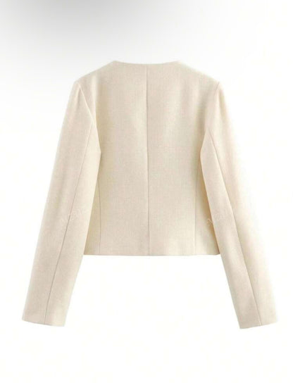 Chaqueta casual albaricoque manga larga