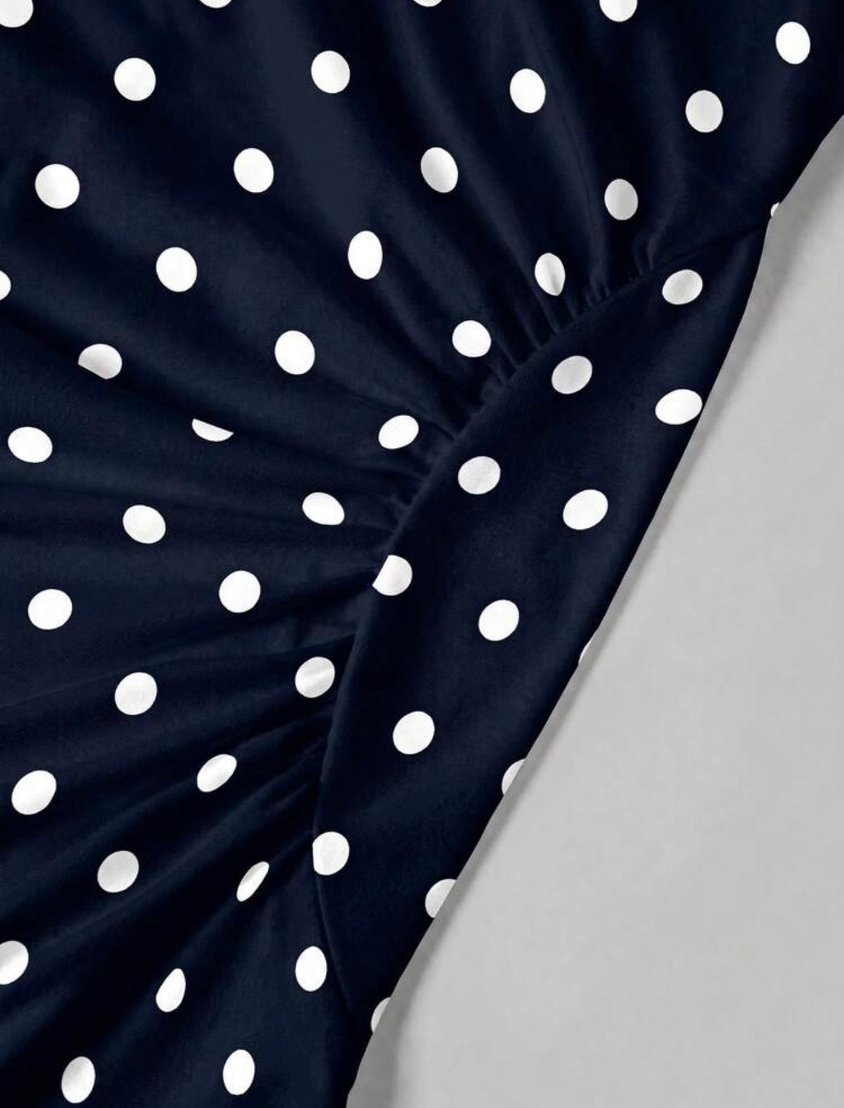 Vestido azul marino polka dot