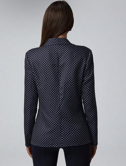Blazer lunares blancos