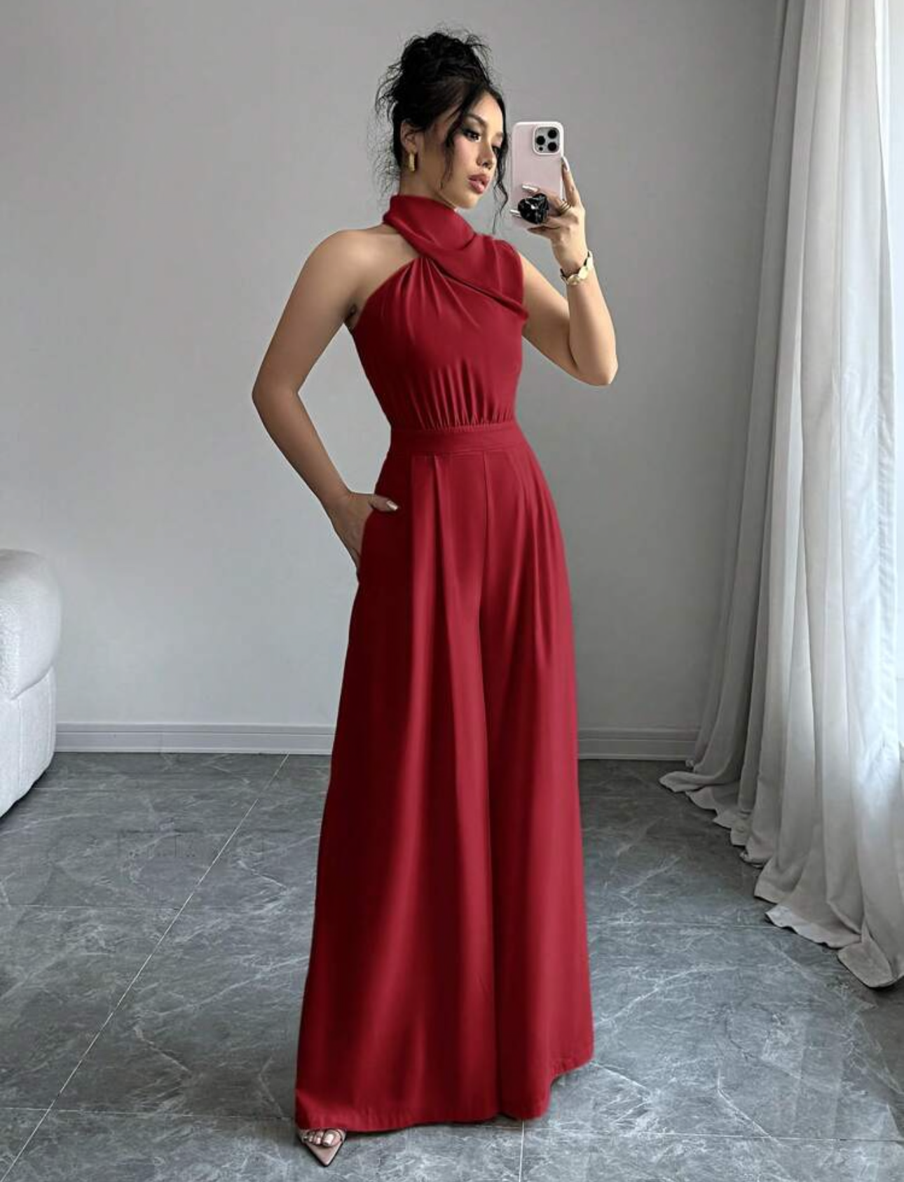 Jumpsuit rojo elegante