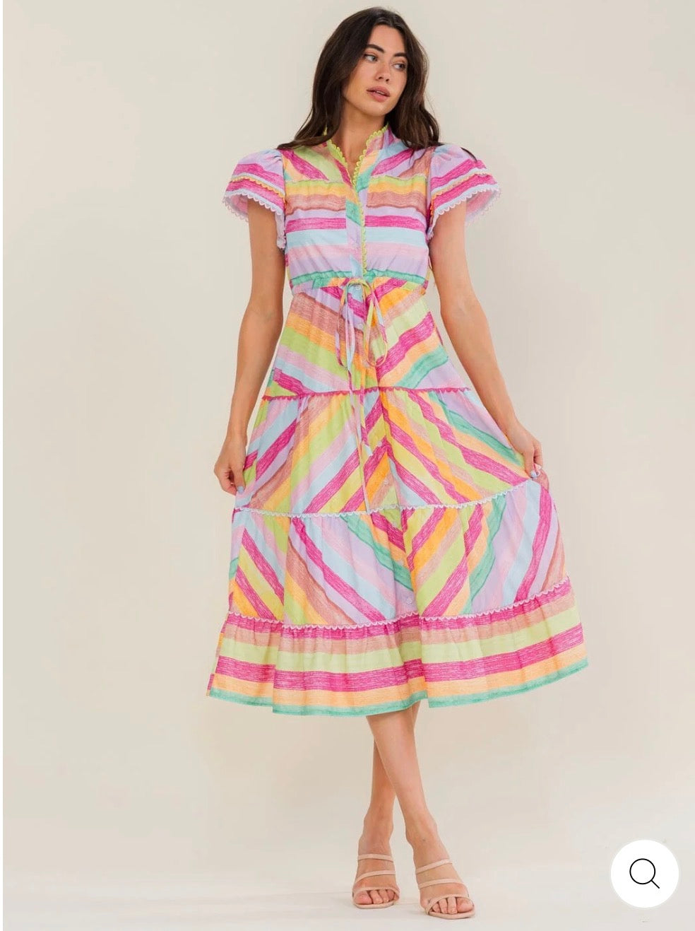 Vestido Arcoíris Pastel Multicolor🌈✨