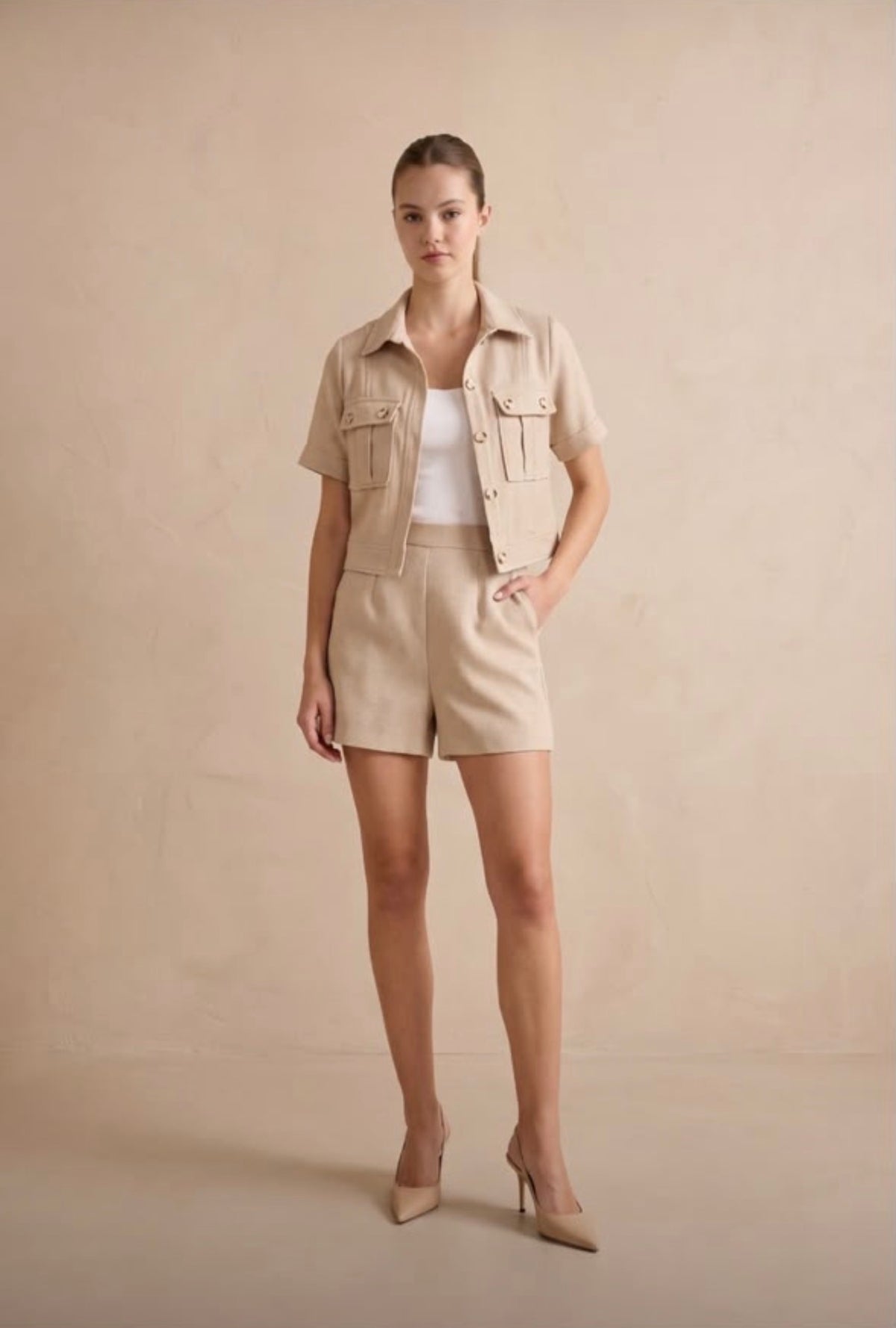 Conjunto beige dos piezas Rubienn