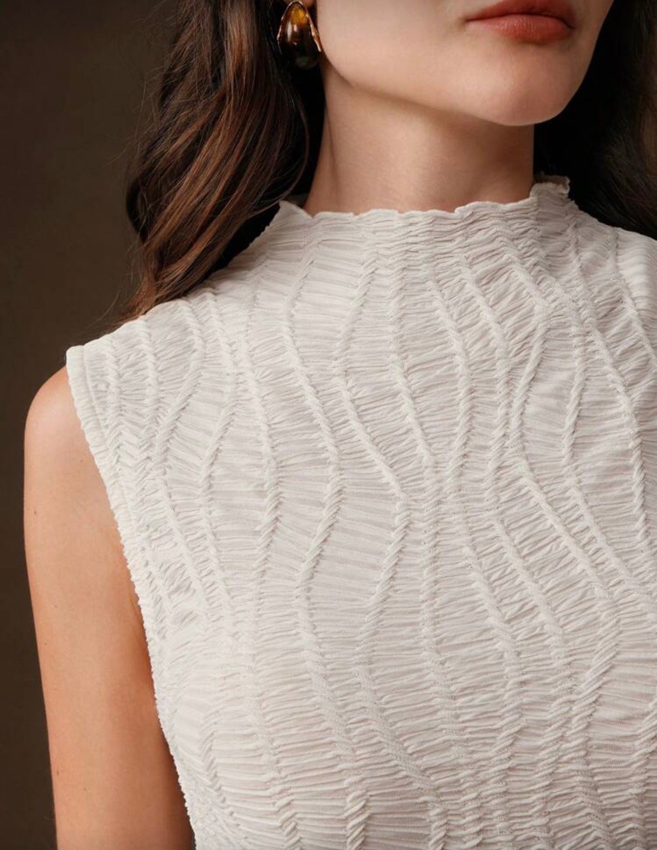 Camisa blanca texturizada