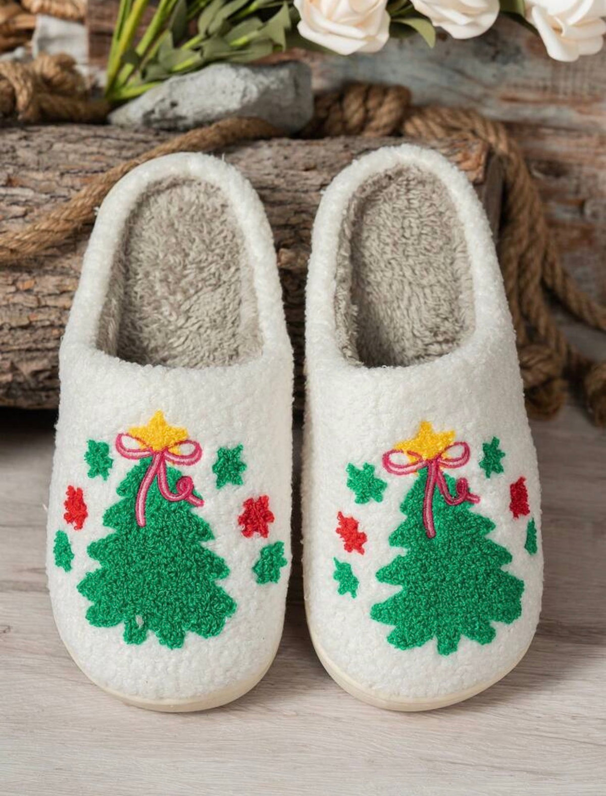 Pantuflas arbolito estrella dorada