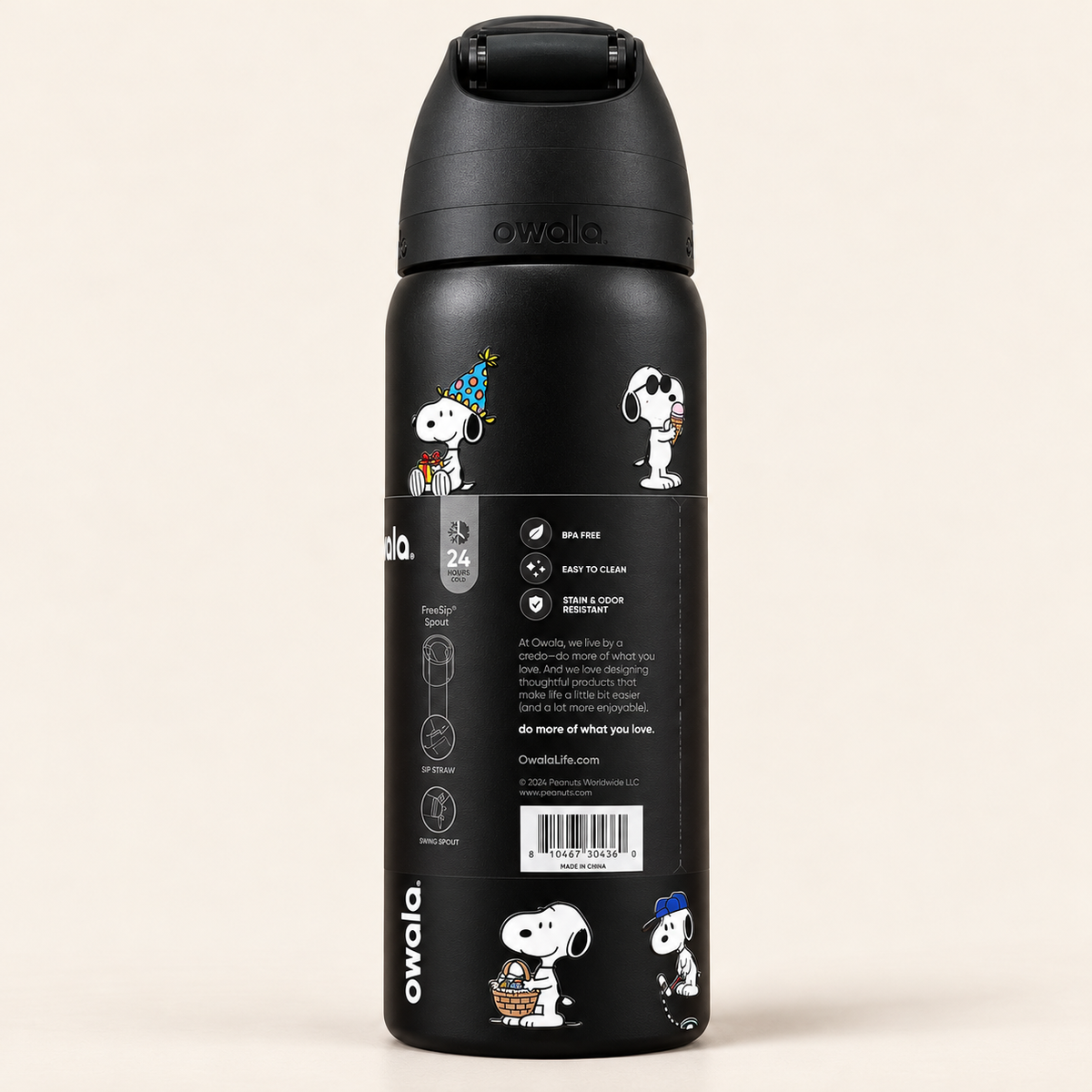 Termo Owala Negra Snoopy