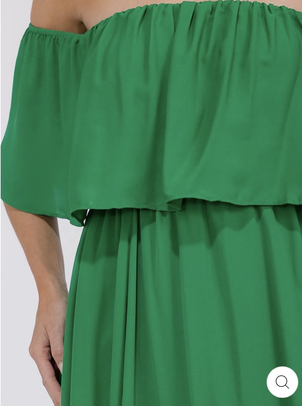 Vestido verde shoulder off