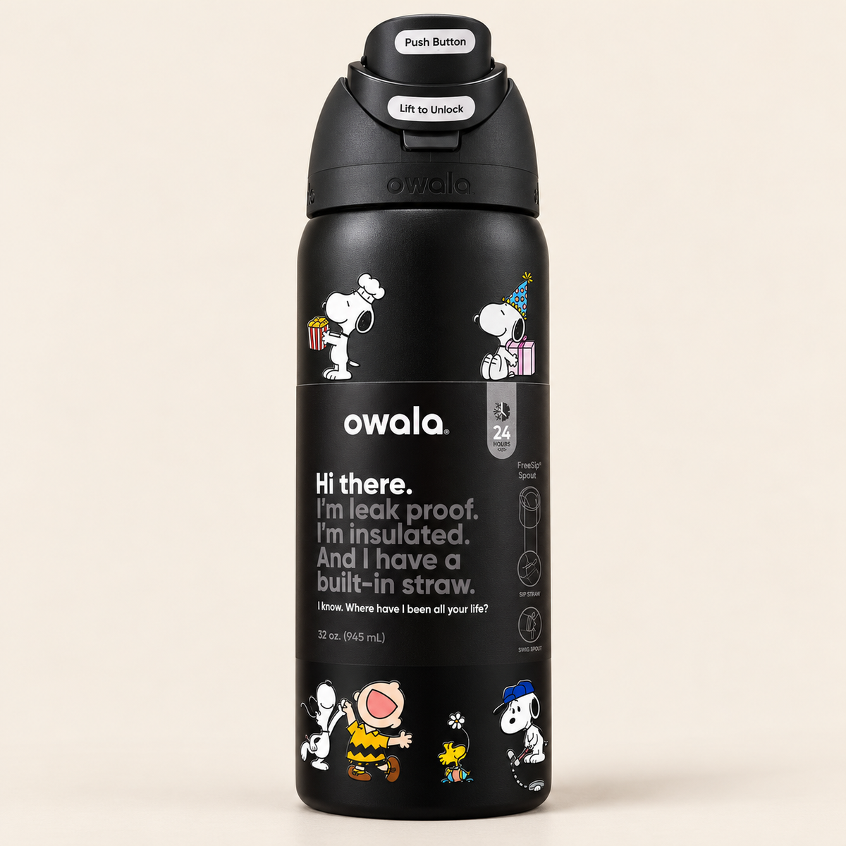 Termo Owala Negra Snoopy