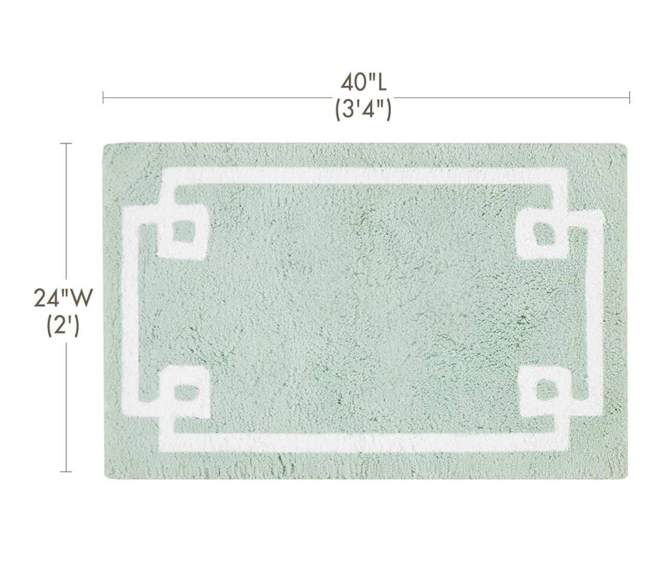 Madison Park Evan 100% Cotton Bathroom Rug Bath Mat Shower Room 24x40