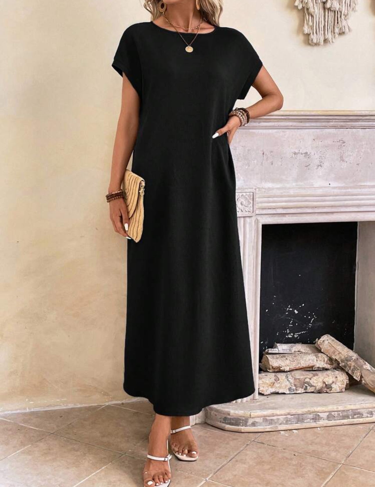Vestido negro largo