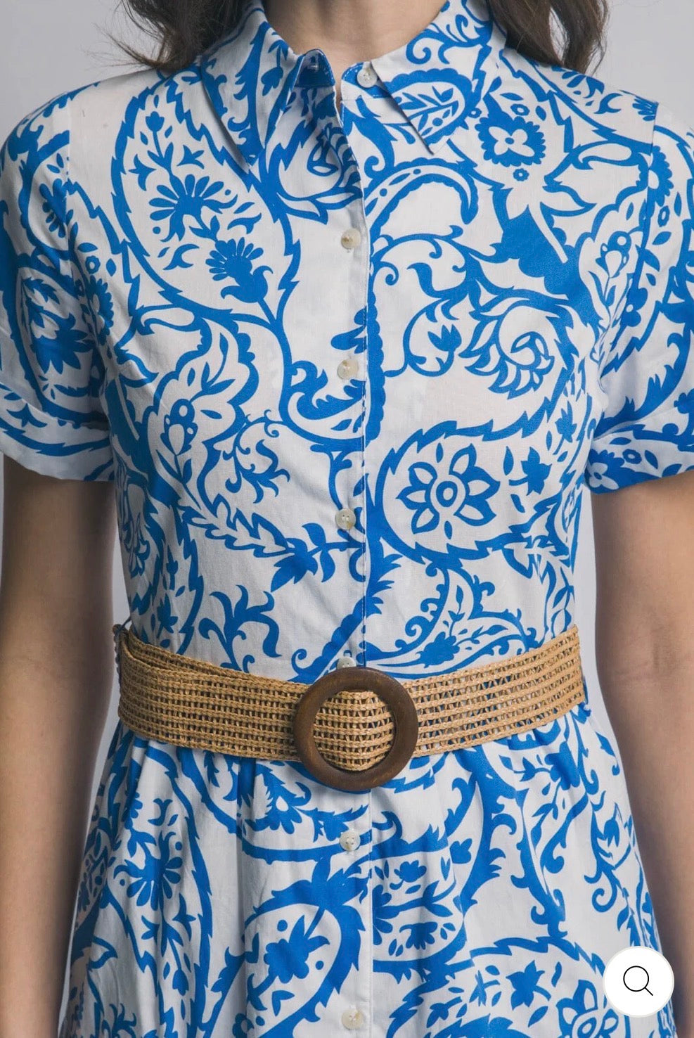 Vestido MIDI camisero azul y blanco