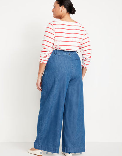 Wide jean extra high-waisted (Old Navy)