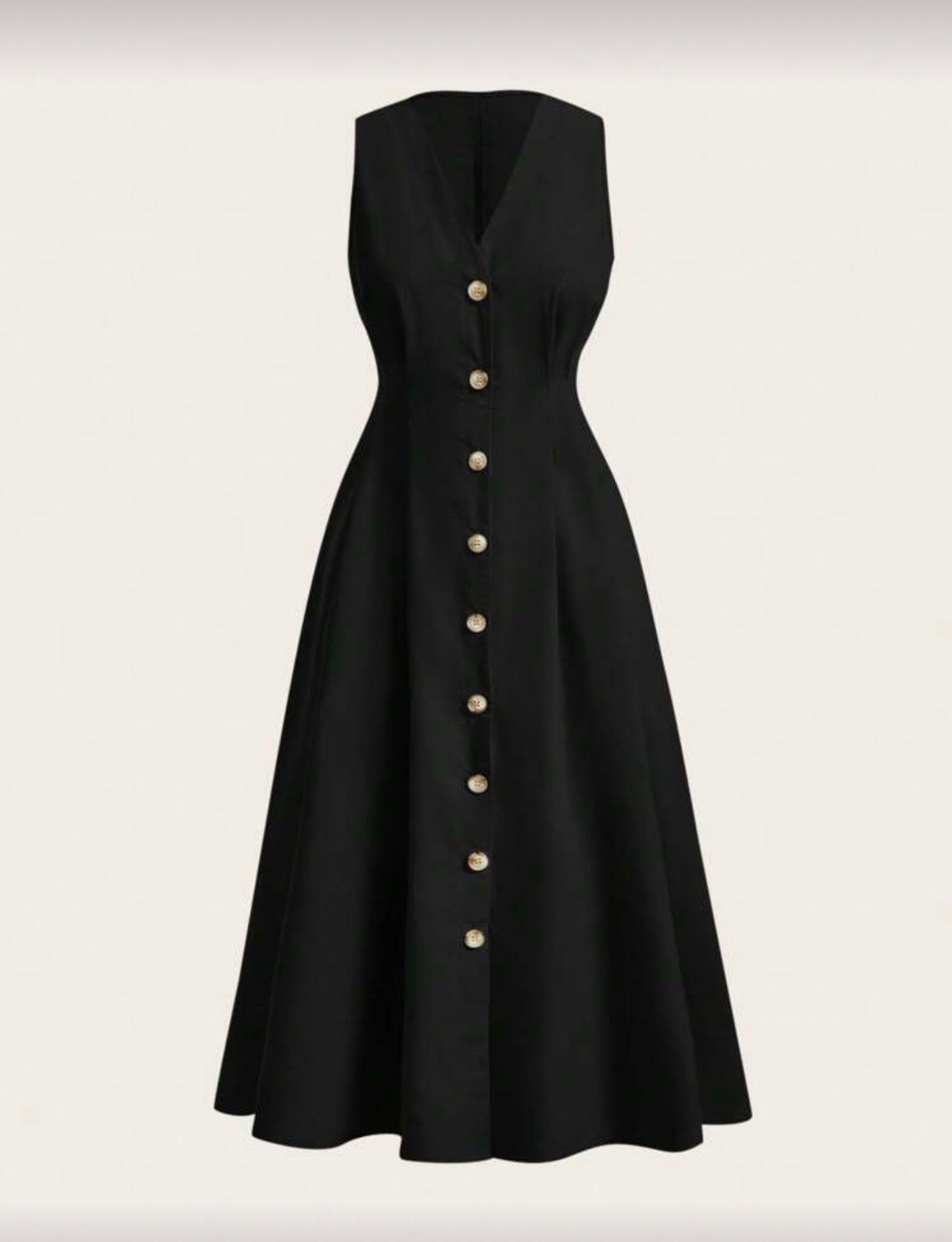 Vestido negro con botones