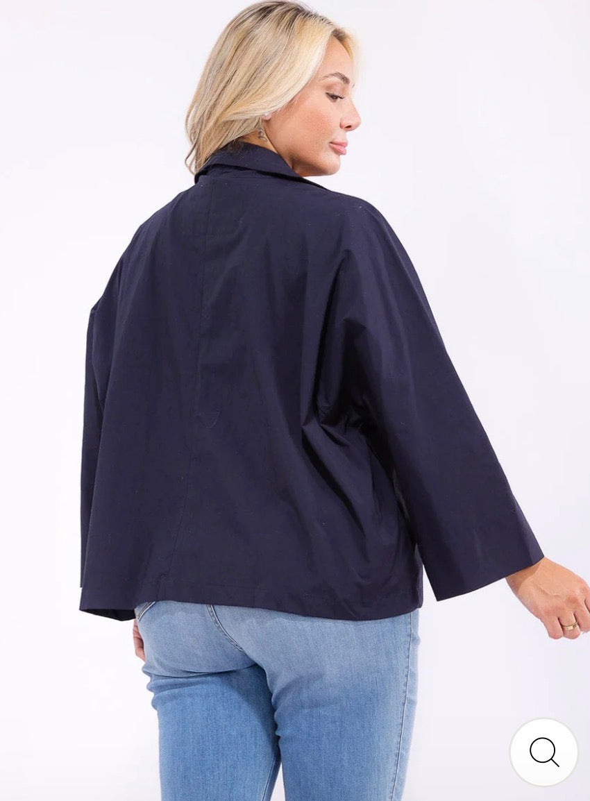 Blazer azul plus