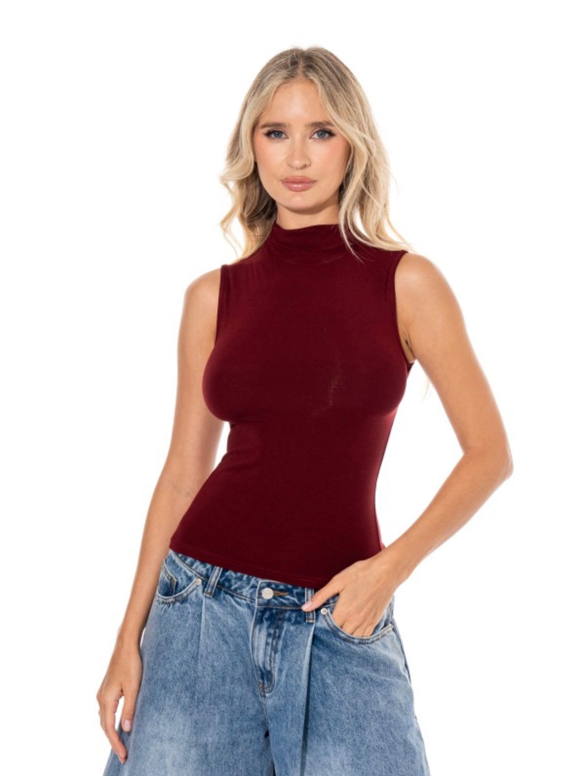 Camisa Roja Bordeaux Élégance
