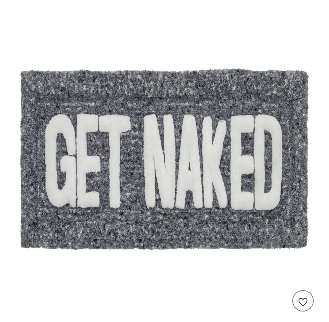 VCNY 24"x60" Home Get Naked Statement Bath Rug Charcoal Gray