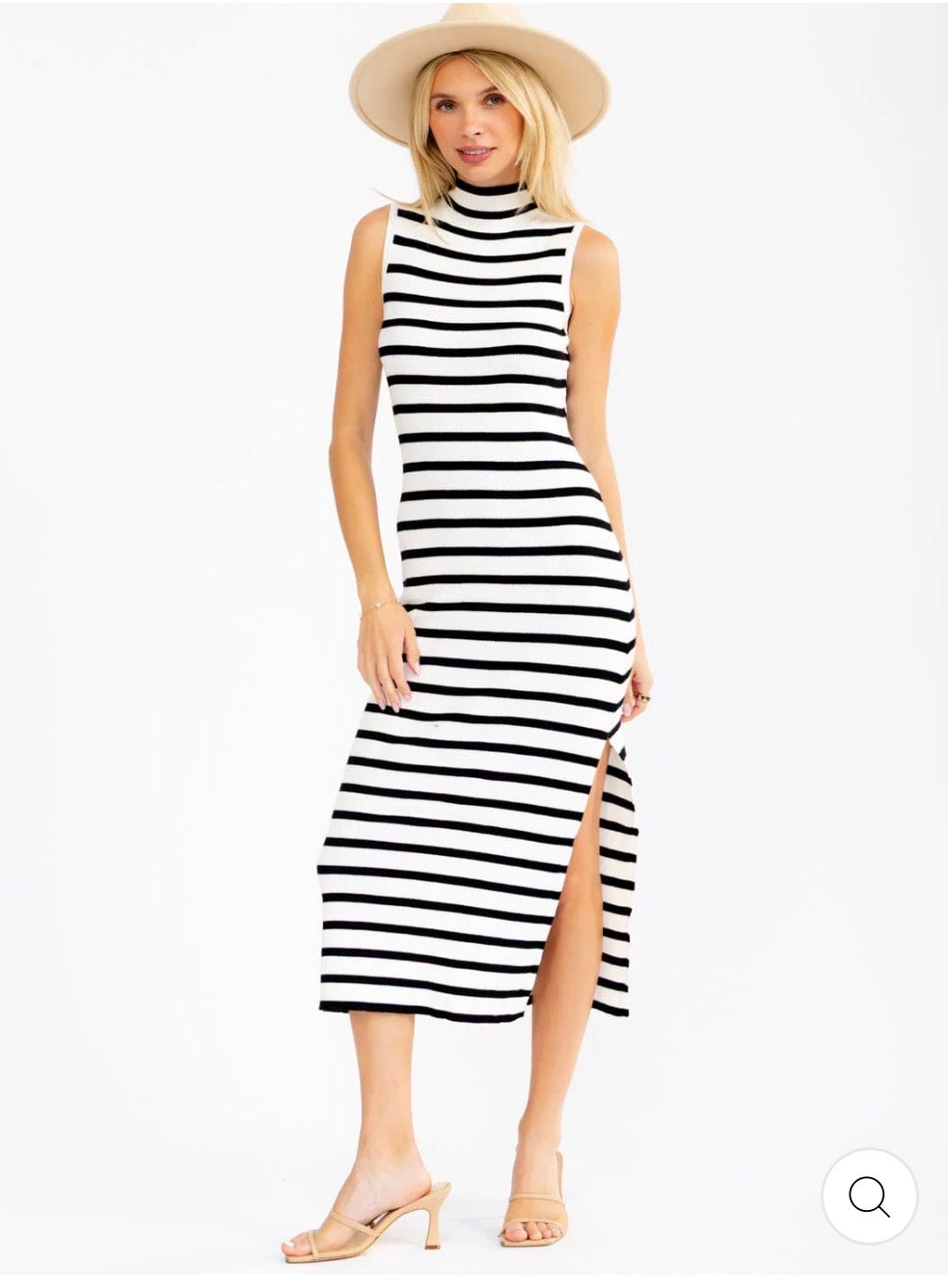 Vestido rayados blanco y negro