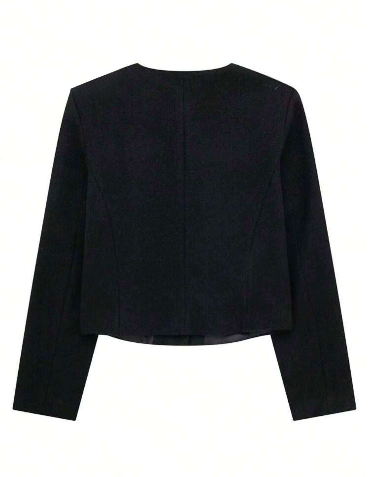 Chaqueta negra botones dorados