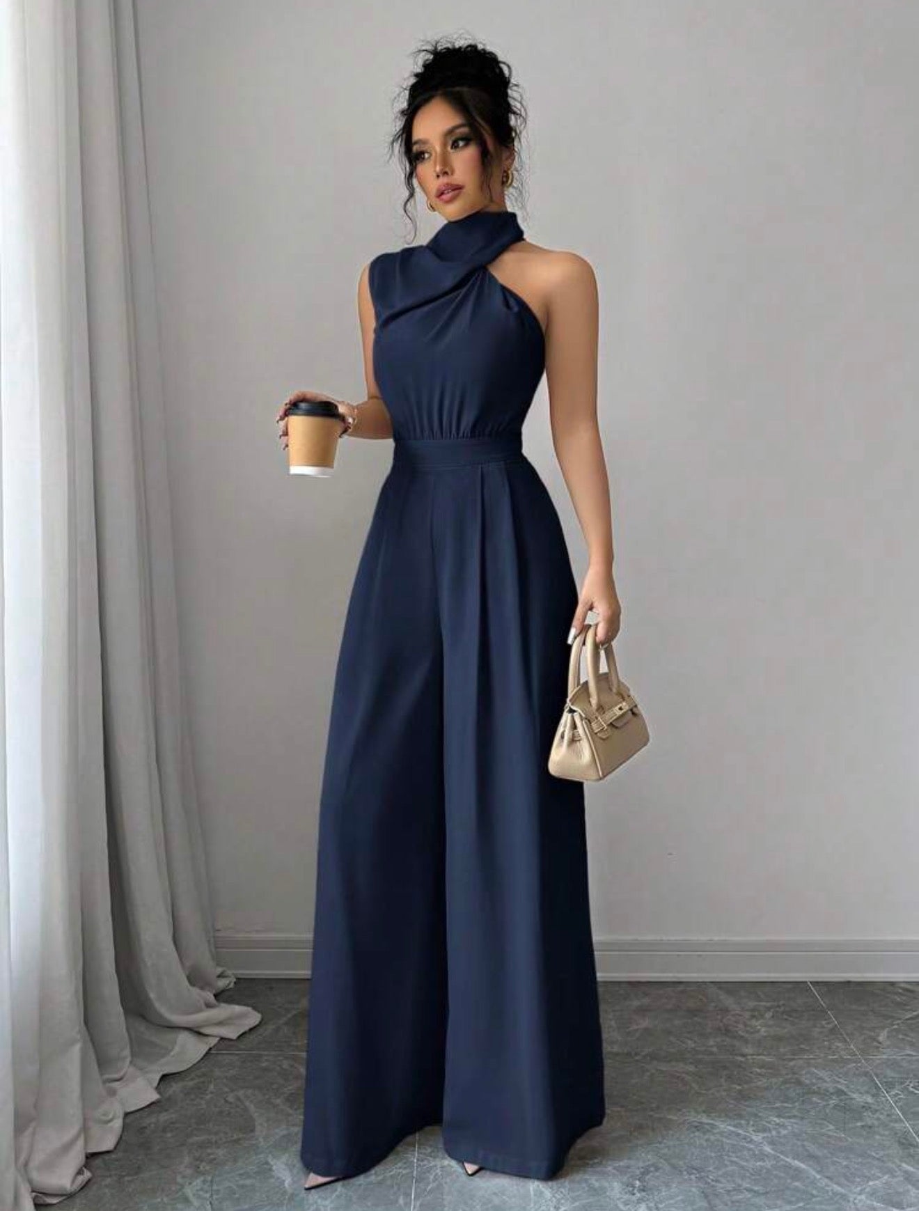 Jumpsuit azul marino elegante