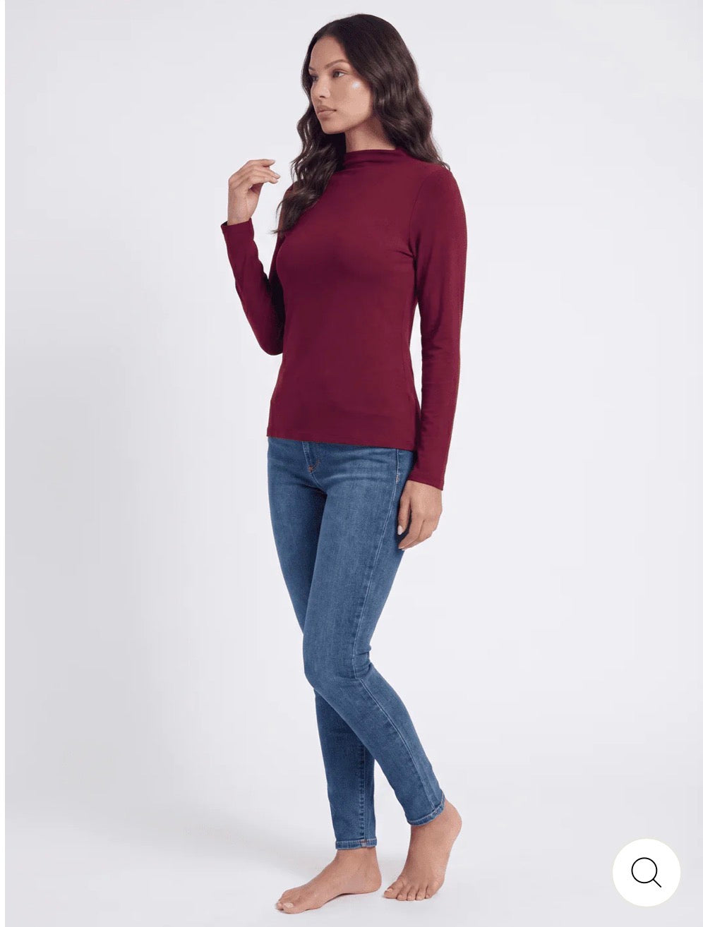 Camisa roja manga larga elegante