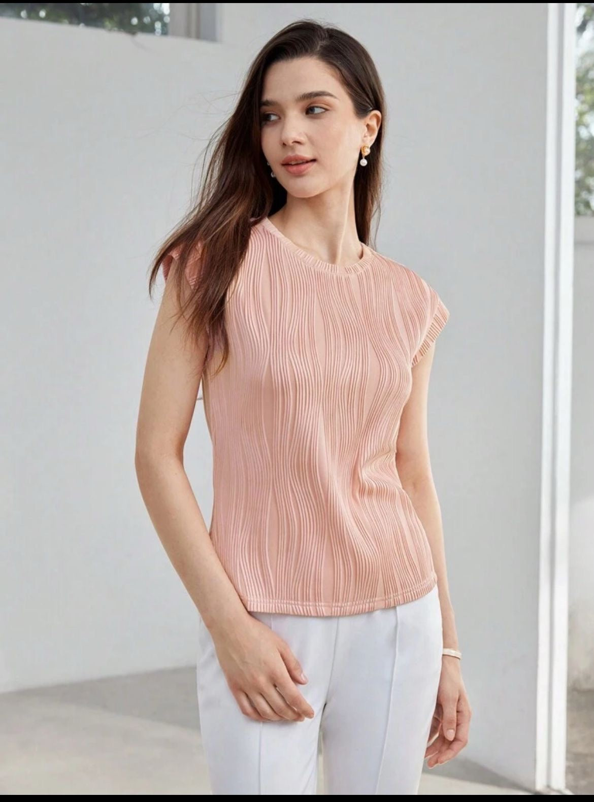 Camisa rosada texturizada