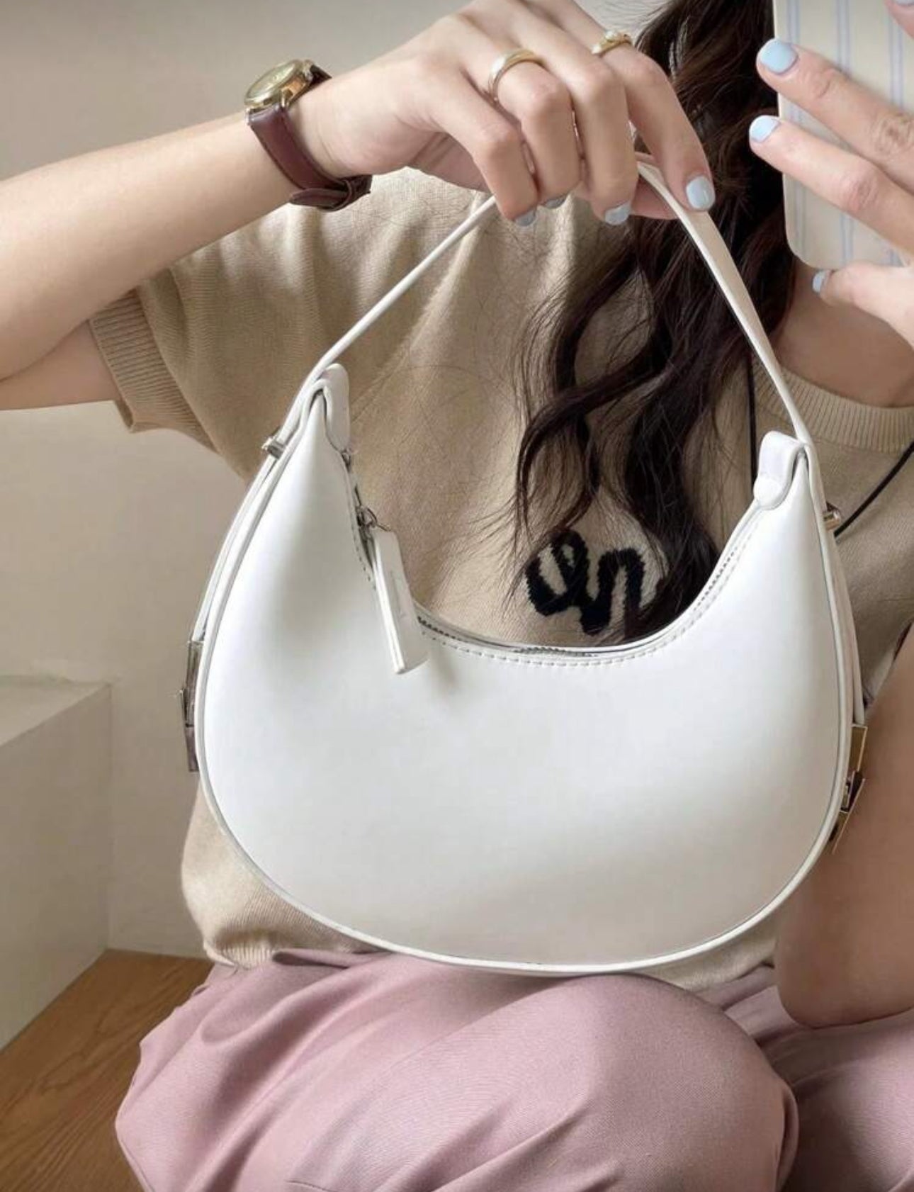 Cartera blanca pequeña