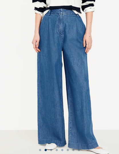 Wide jean extra high-waisted (Old Navy)