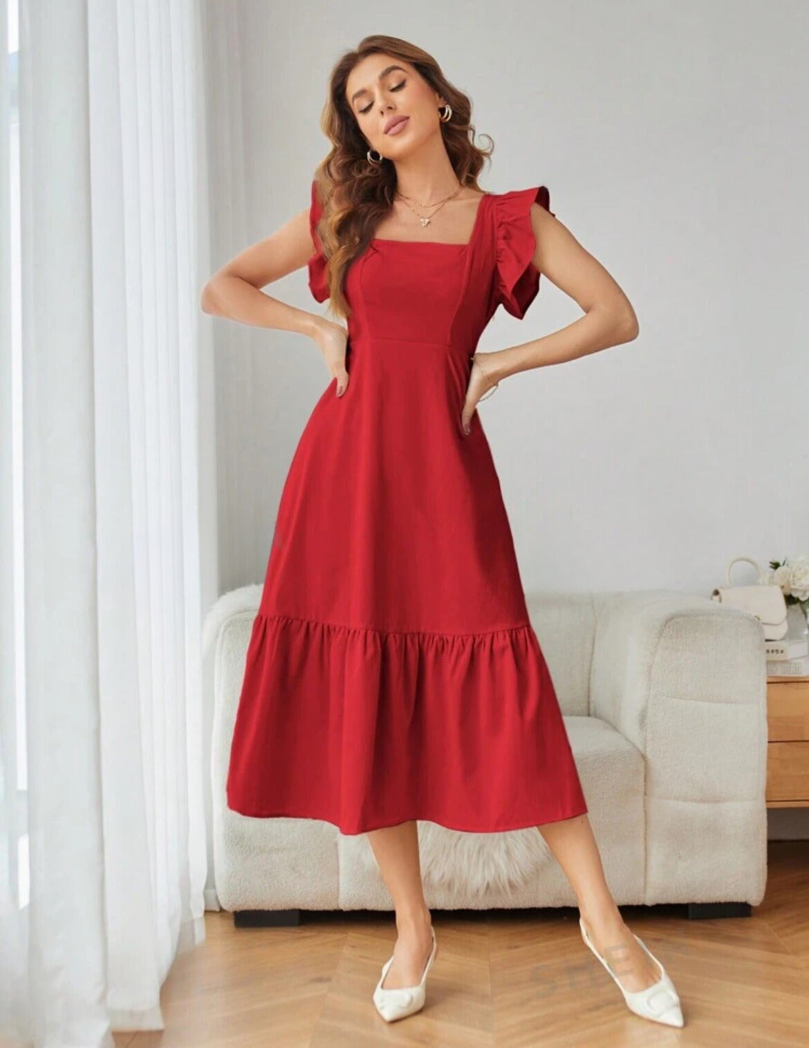 Vestido rojo casual