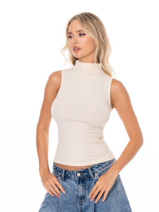 Camisa beige Crème Élégance