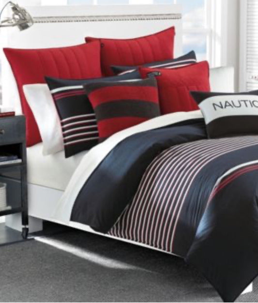 Nautica Mineola Twin Duvet Cover Set Navy Twin