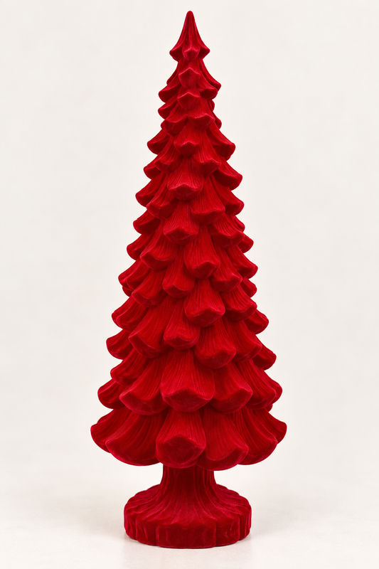 Árbol Navideño Velvet Rojo Escarlata 43 cm