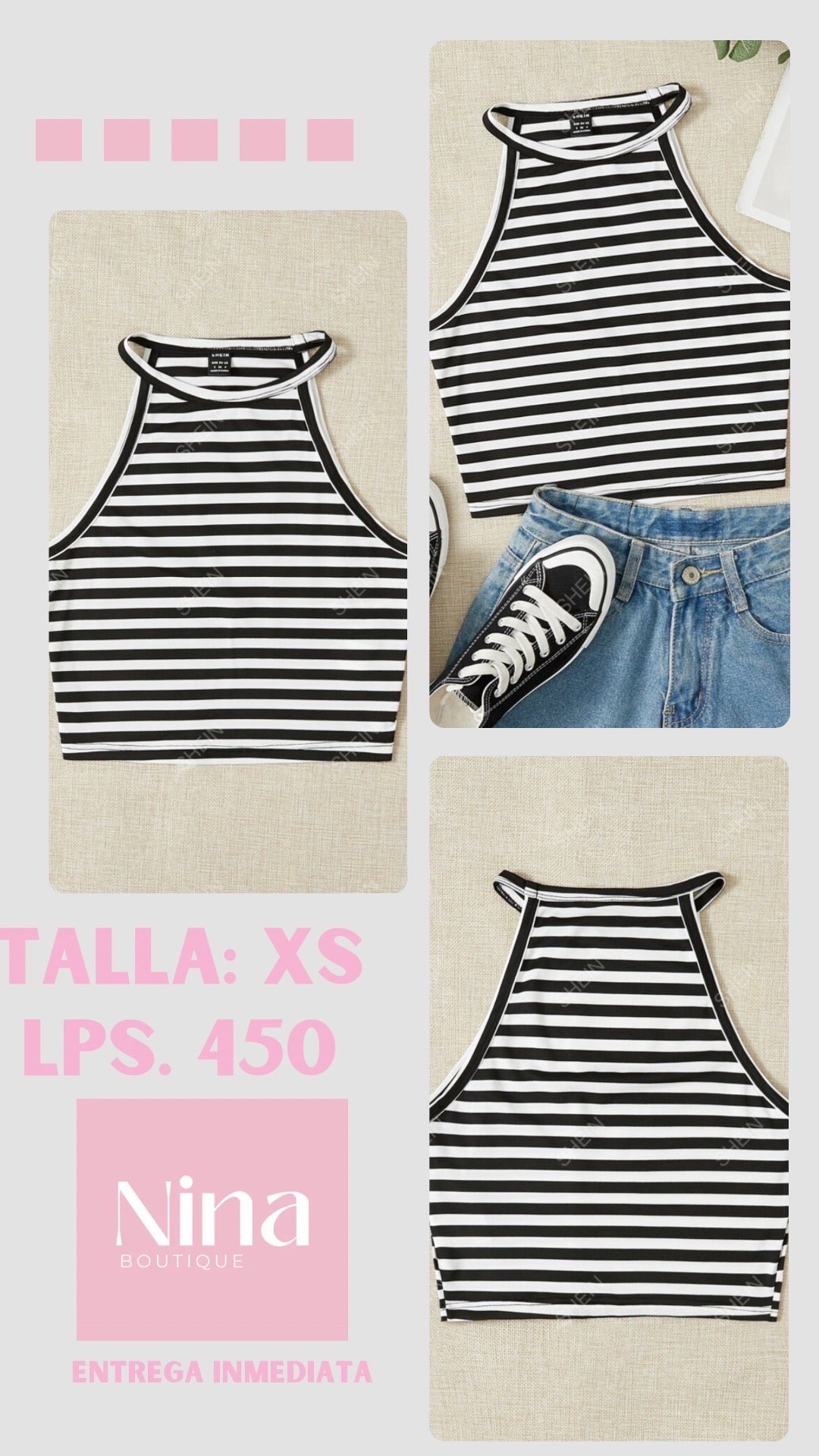 Camisa rayas blancas y negras