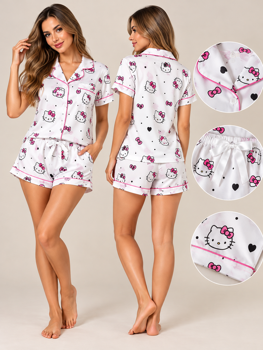 Pijama Hello Kitty blanca 2 piezas