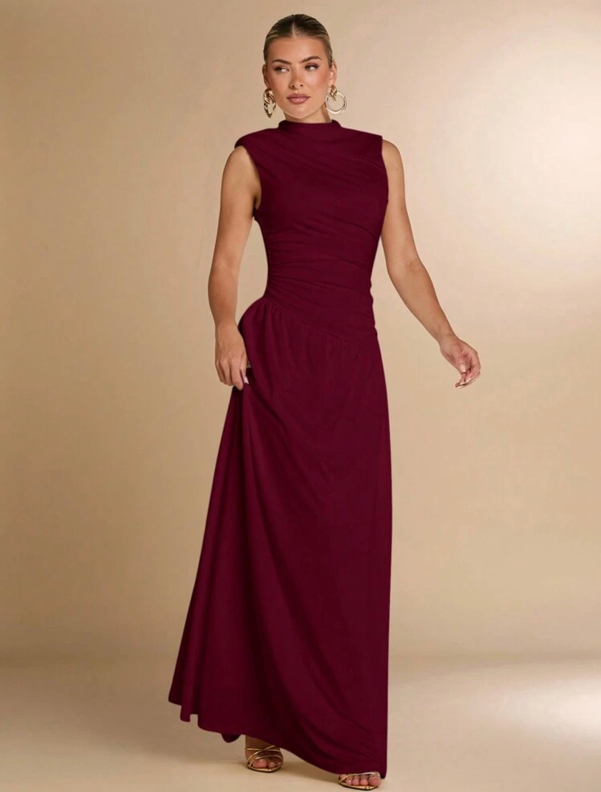 Vestido burgundy largo