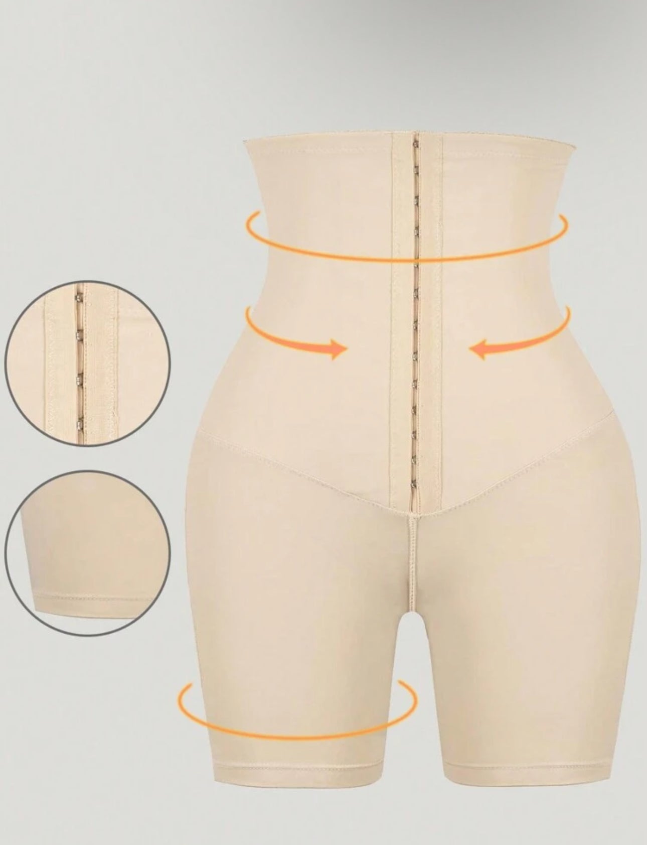 Faja moldeadora color beige levantamiento de gluteo