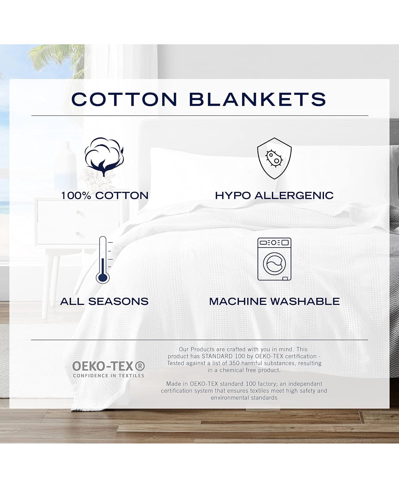 Nautica Full Queen. Cotton blanket.