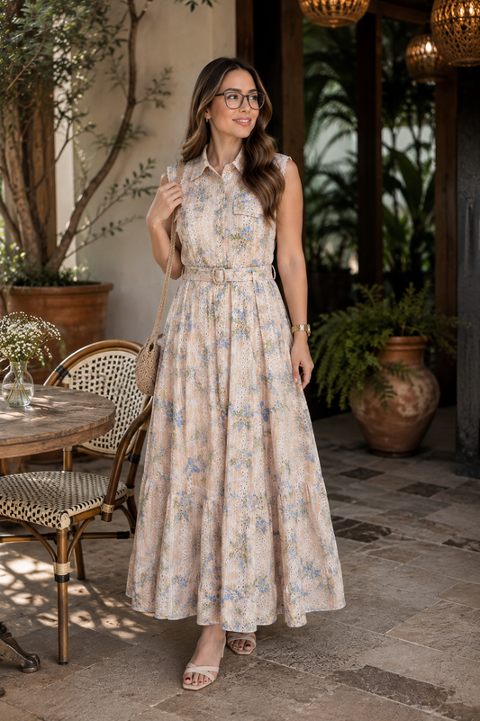 Vestido Providence beige crema